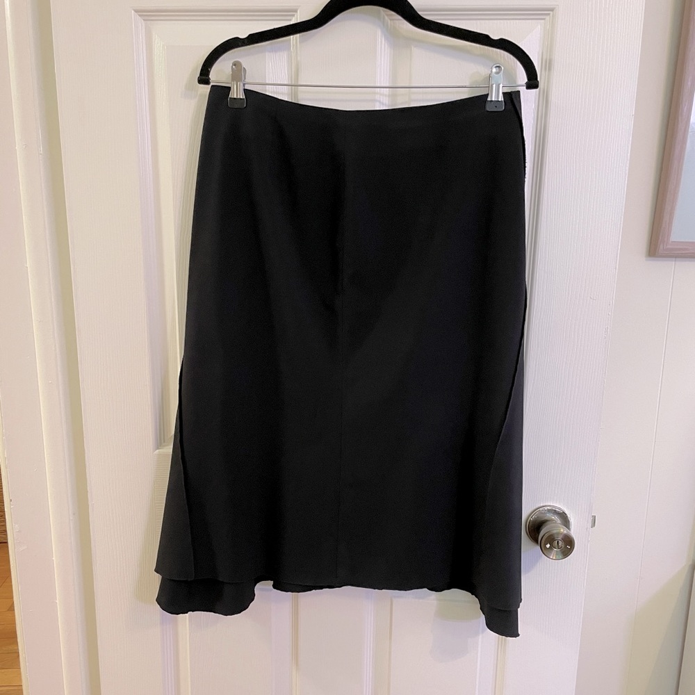 Asymmetrical Black A-Line Skirt